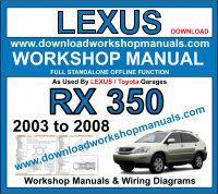 Lexus RX 350 workshop service repair manual